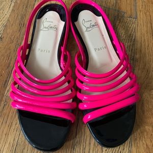 Christian Louboutin Pink Strappy Sandals Size 38